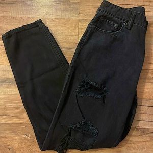 Black Aeropostale Ripped Mom Jeans DISCOUNTED SHIPPING